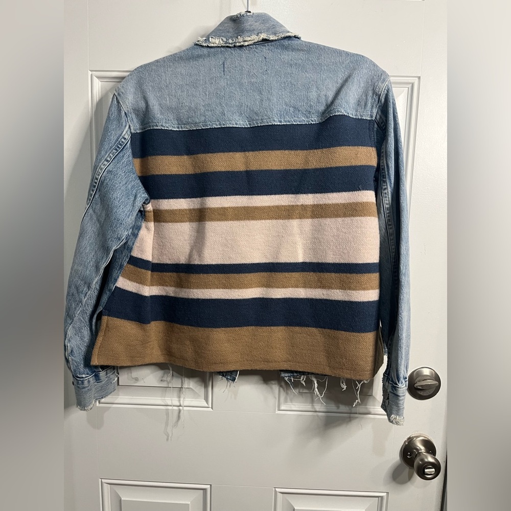 AMO DENIM CANTEEN RAW FRAYED HEM DENIM CLASSIC VINTAGE JACKET - BIG SKIES XS - Picture 3 of 10